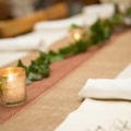 burlap-runner-with-votive-candles
