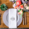gray charger table setting