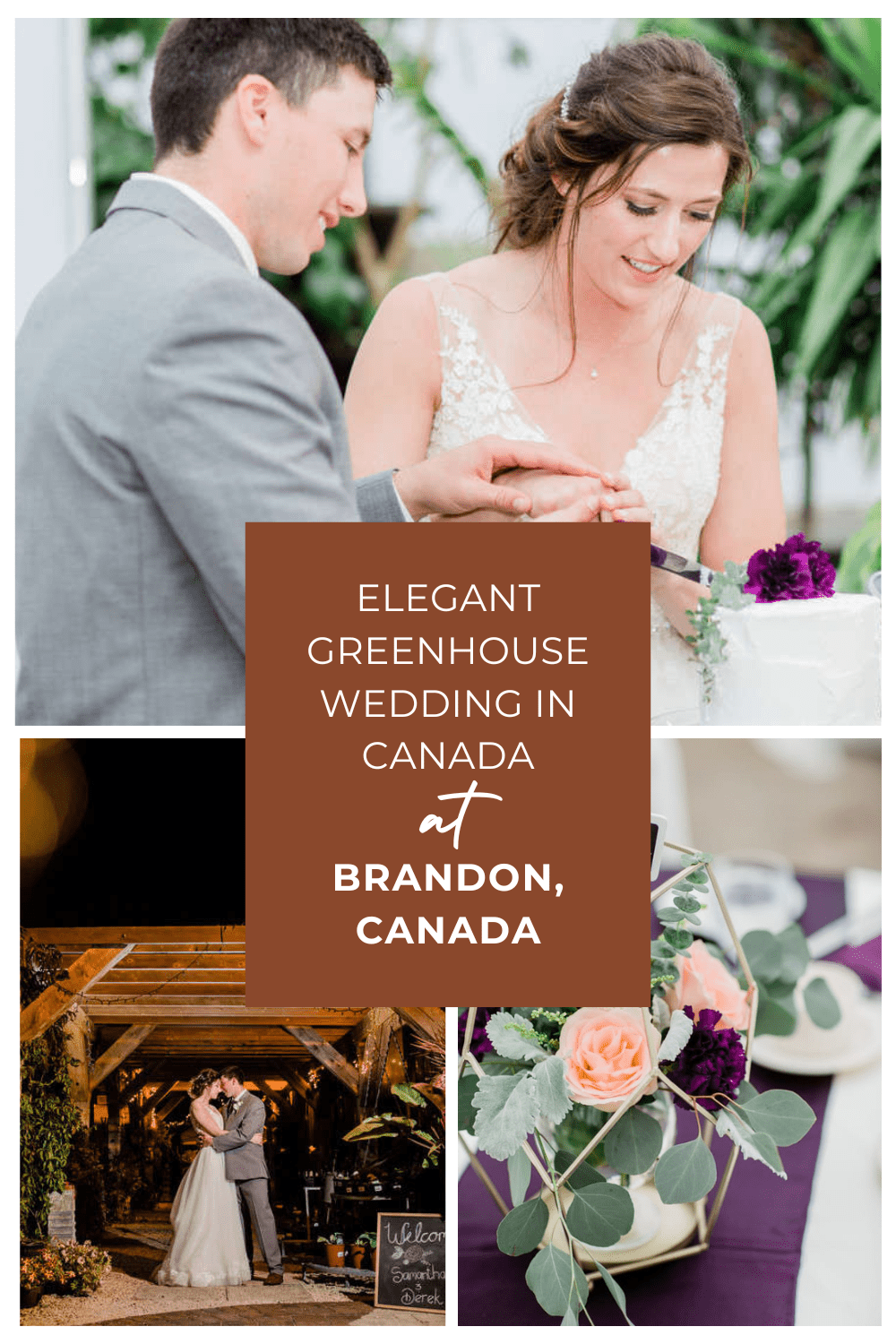 Elegant Greenhouse Wedding in Canada at Brandon, Canada