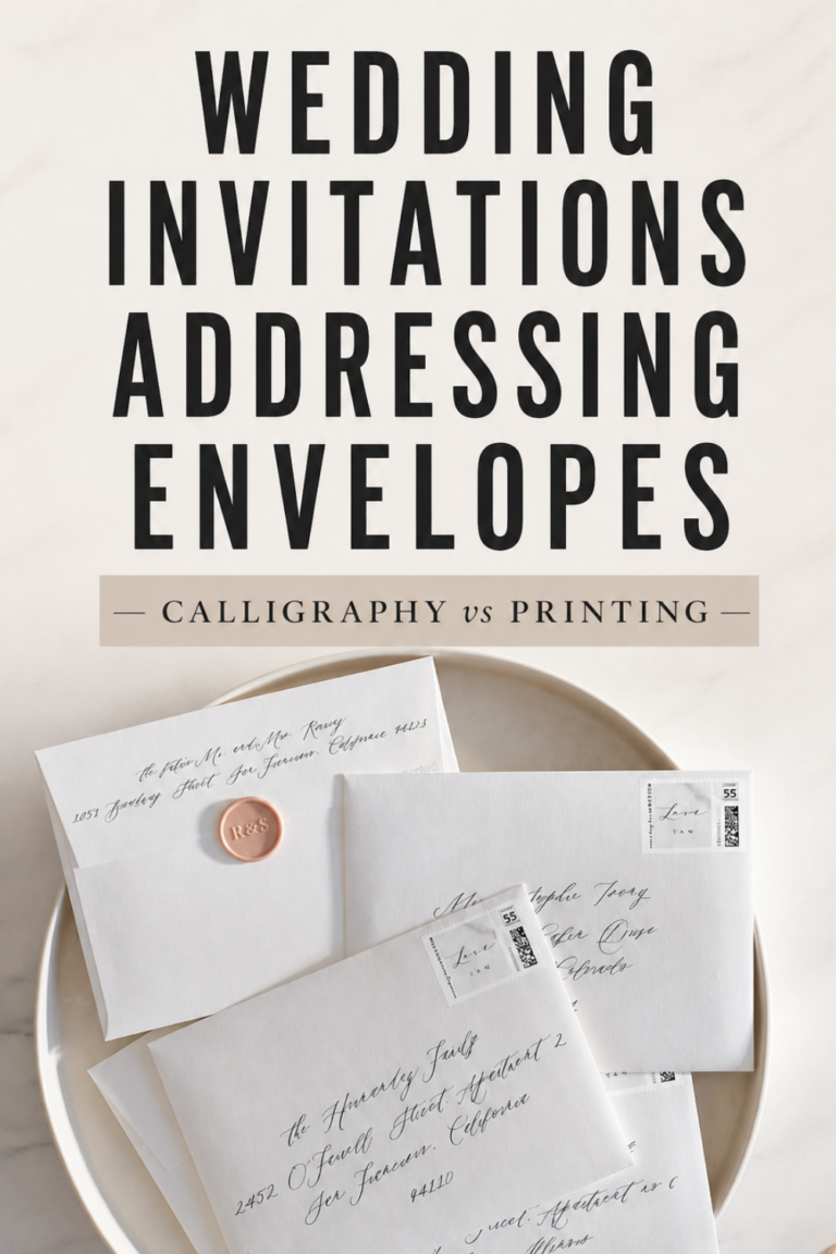Guide to Addressing Wedding Envelopes: Handwritten vs. Printed Calligraphy