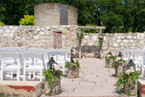 Burgundy and Mauve Outdoor Wedding