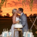 Backyard Country Wedding with Amazing Sunset feature
