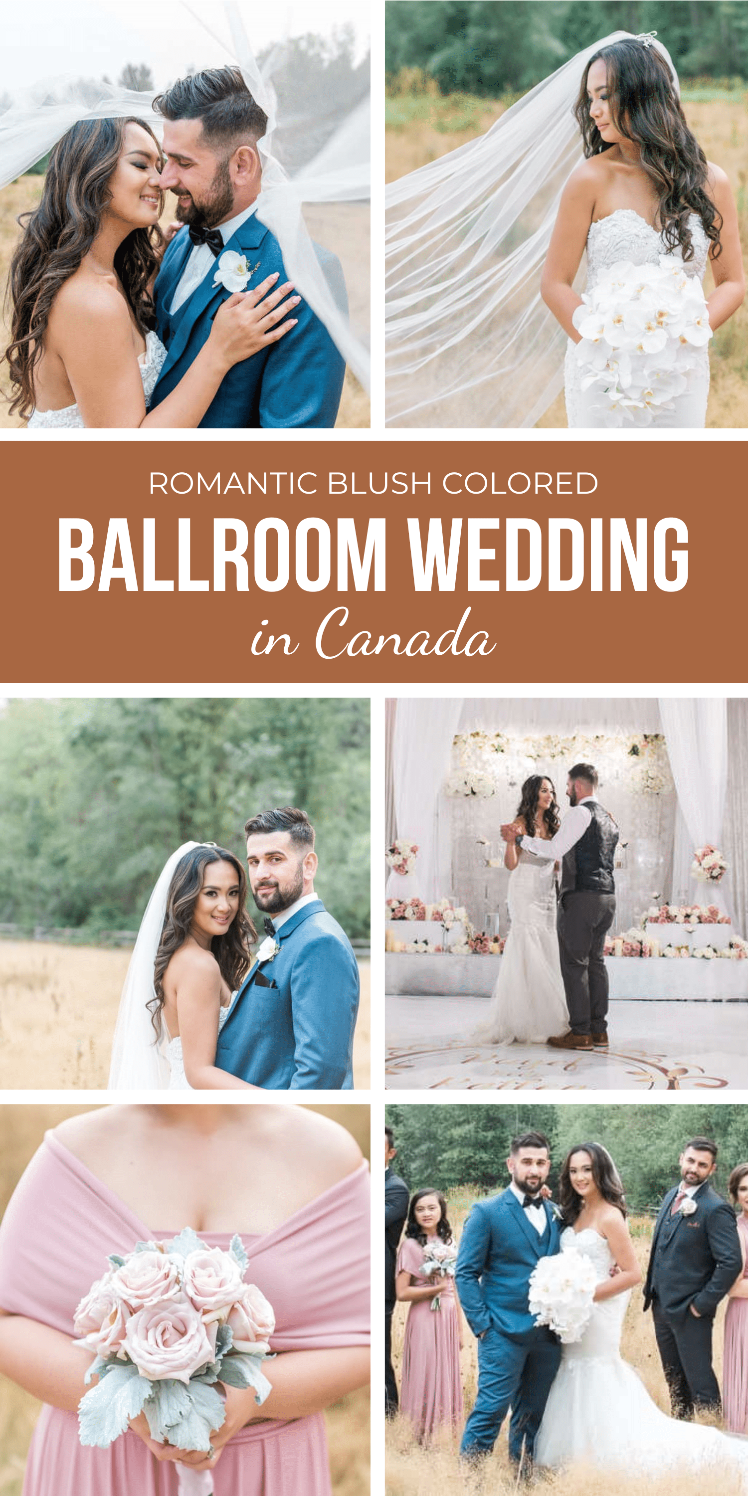 Romantic Blush Colored Ballroom Wedding in Canada – Surrey, BC –