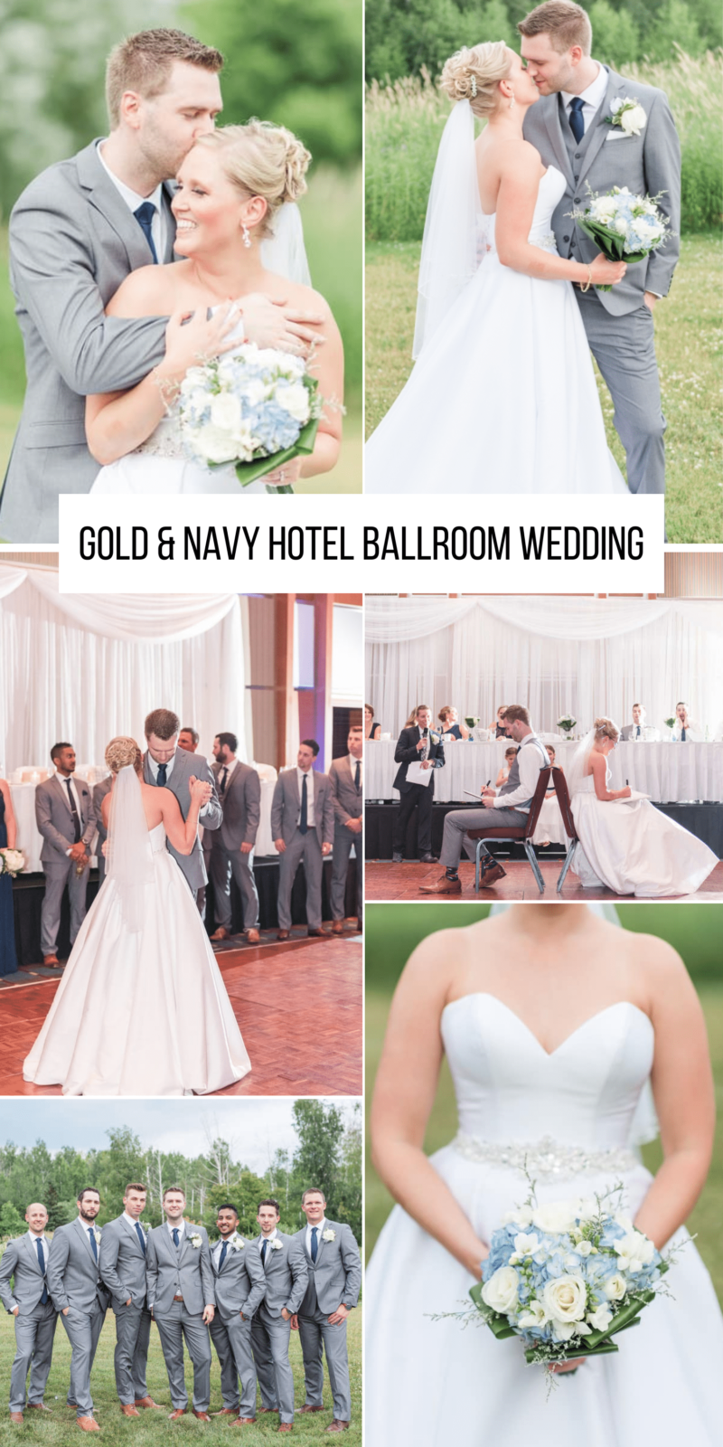 Gold & Navy Hotel Ballroom Wedding – Ottawa, ON