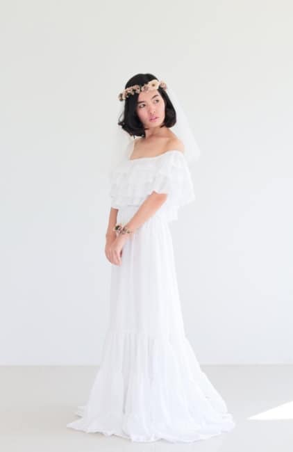 affordable bohemian wedding dresses