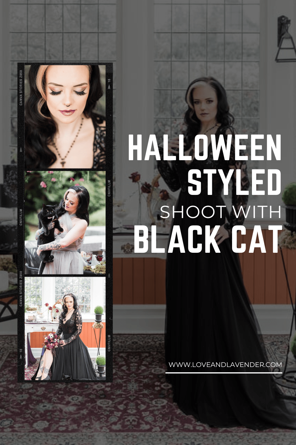 Halloween Styled Shoot with Black Cat