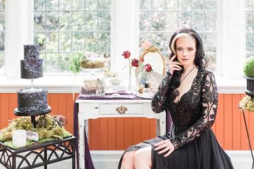 Halloween Styled shoot with a cat