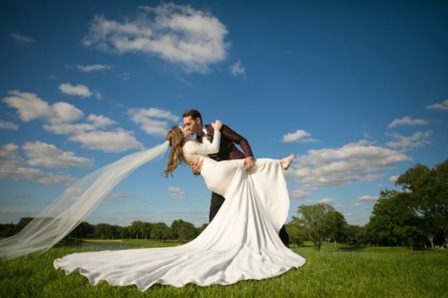 Burgundy Floral-Filled Wedding