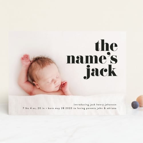 introducing baby announcement