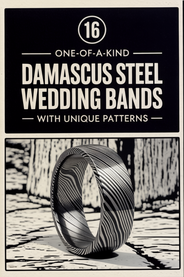 16 Strong and Striking Damascus Steel Wedding Bands For Him