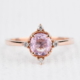 Pink sapphire engagement ring