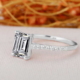 white sapphire engagement ring