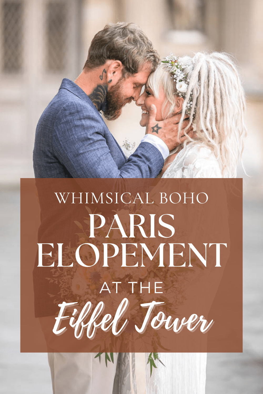 Whimsical Boho Paris Elopement at the Eiffel Tower