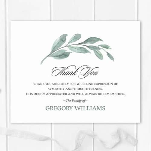 14 Funeral Thank You Cards to Express Gratitude From The Heart - Love ...