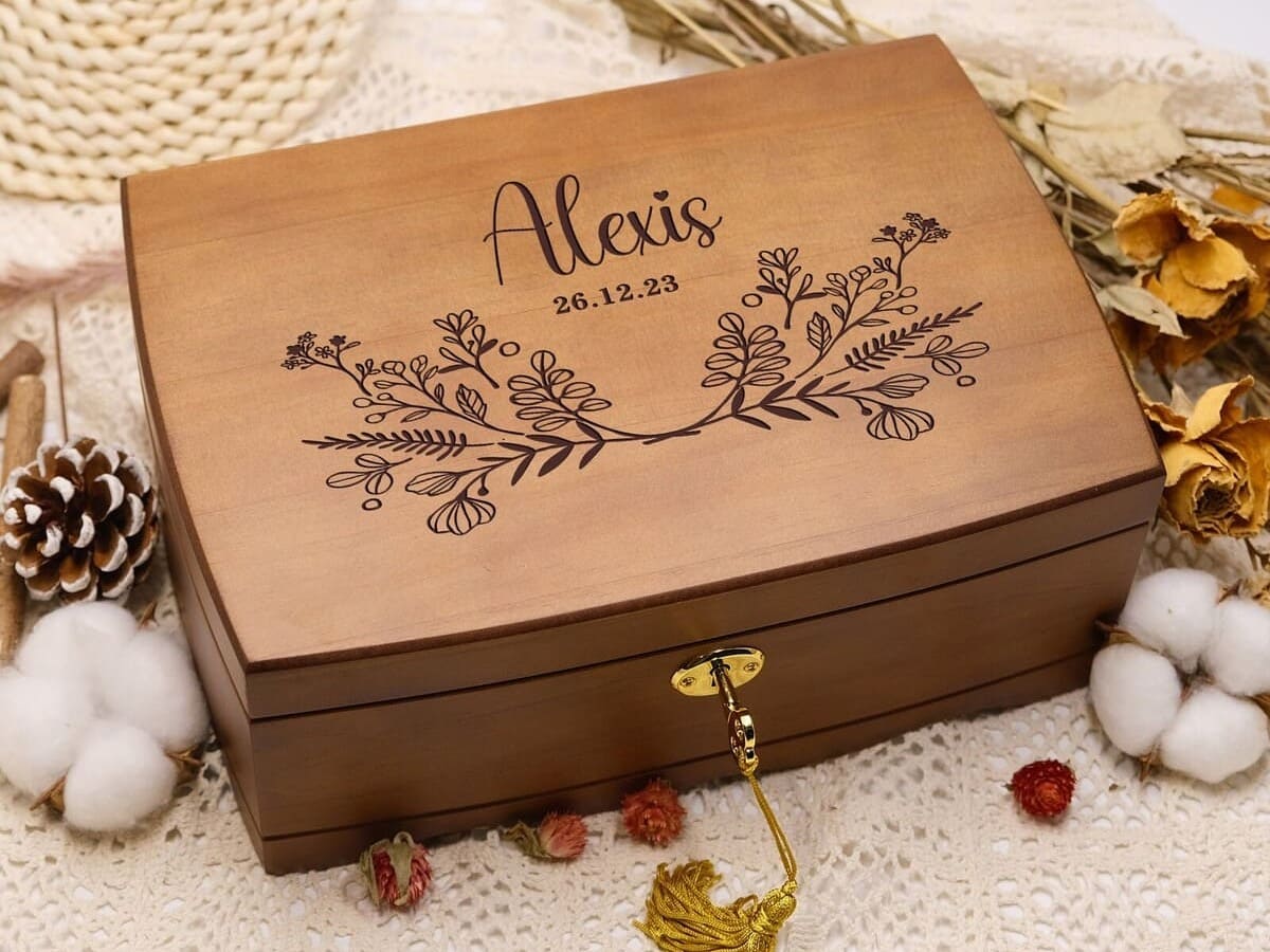 Personalized Wooden Jewelry Box