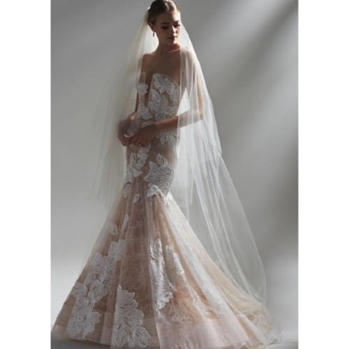  Lace Detail Mermaid Wedding Gown