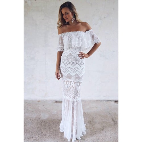 Boho Mermaid Wedding Gown