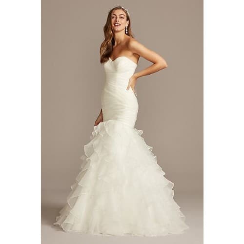 Ruffled Mermaid Wedding Dress