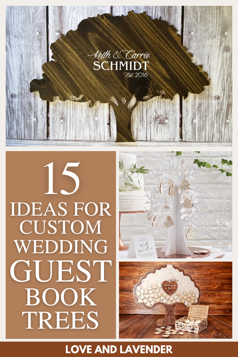 pinterest pin - wedding guest book trees