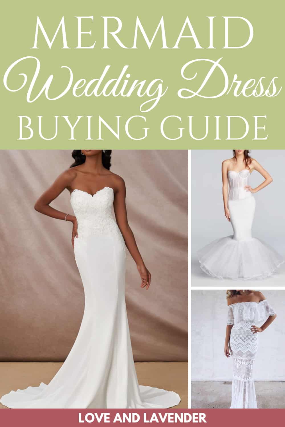 pinterest pin - mermaid wedding dress