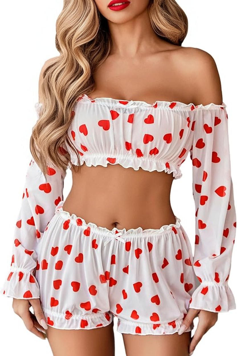 Off-Shoulder Ruffle Set