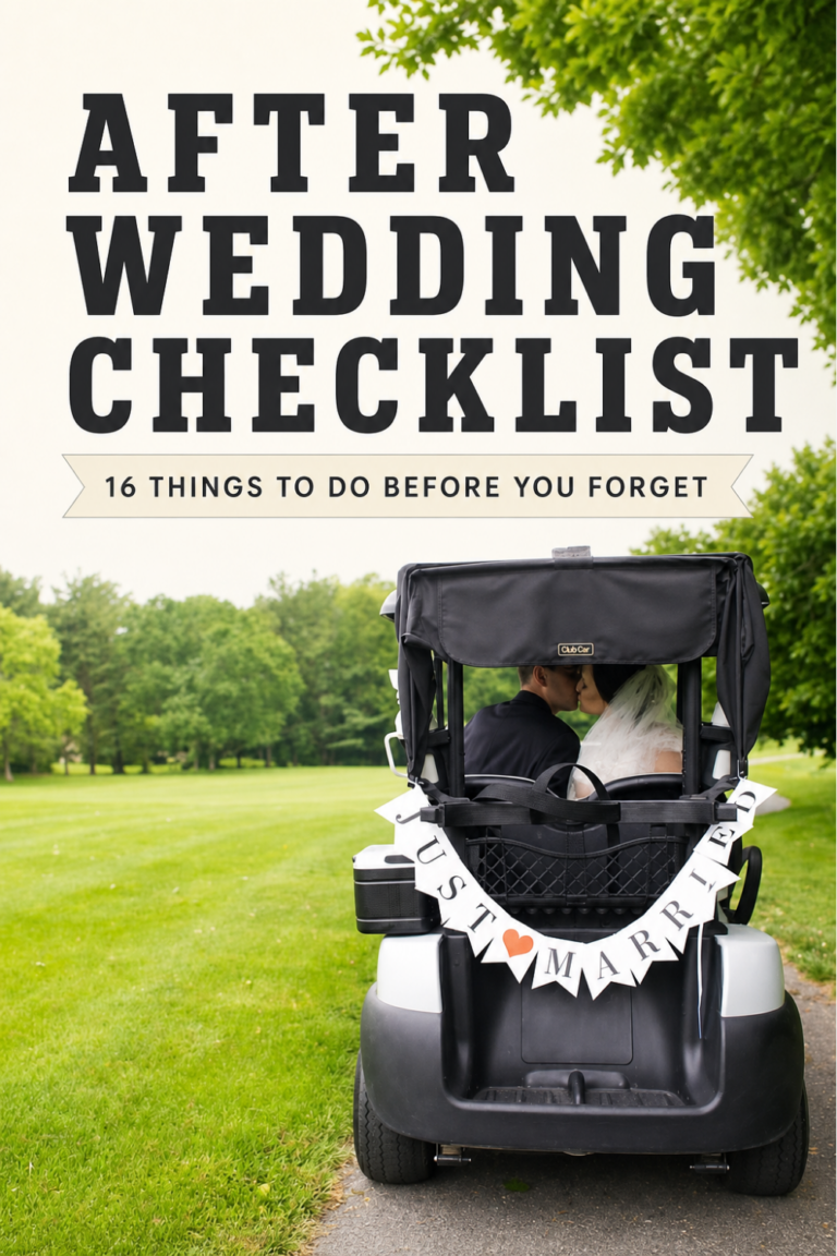 After the Wedding Checklist: 16 Things To Do and When To Do Them