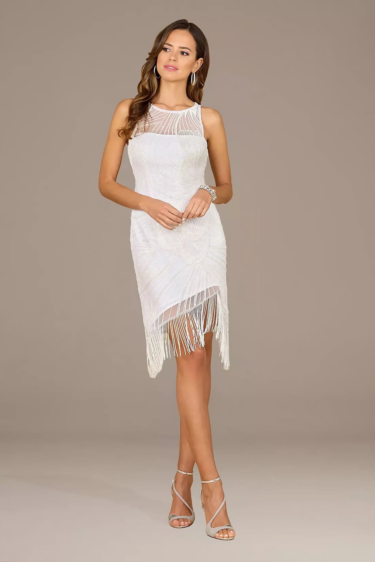 Beaded Fringe Sleeveless Short