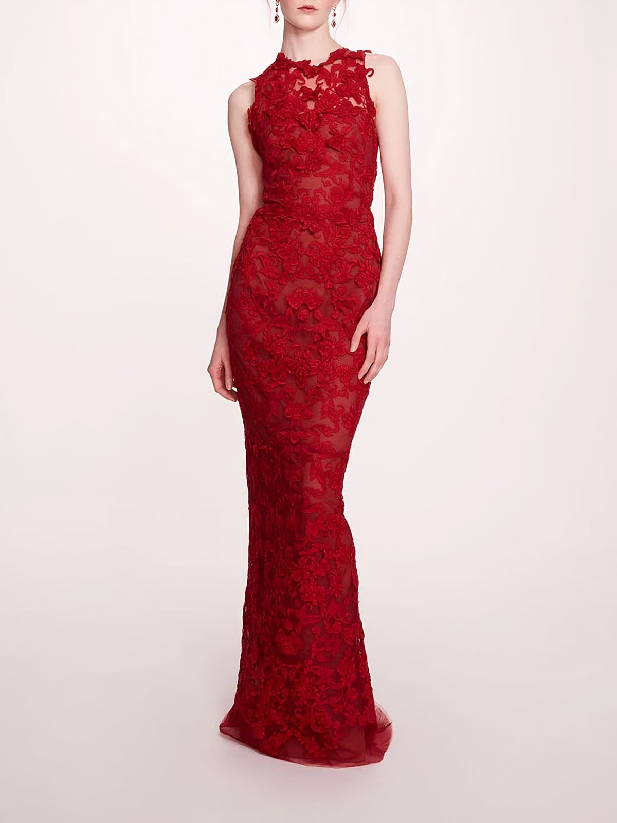 Red Sleeveless Timeless Gown