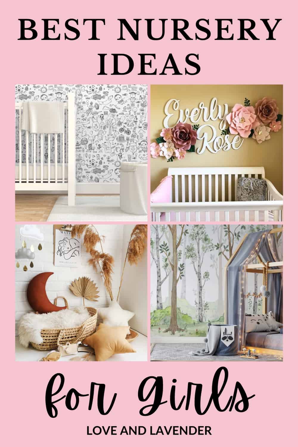 Broche Pinterest - Idées de décoration de chambre de bébé fille