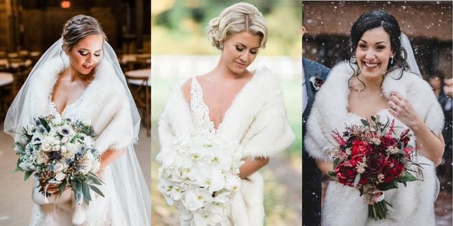 Bridal Faux Fur Stole Wrap