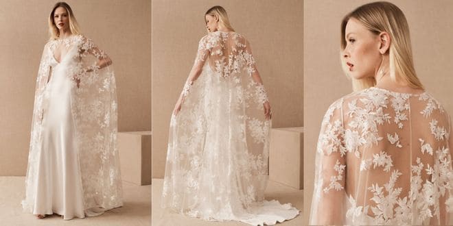 Delicate Florals Bridal Cape