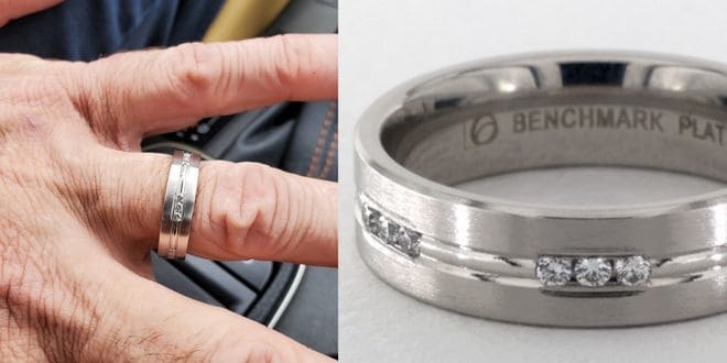 Etched Channel Set Diamond Band