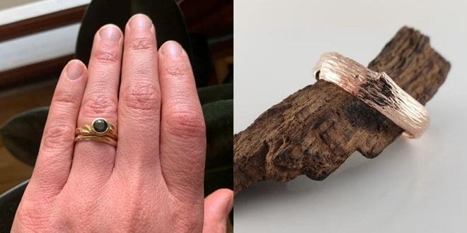 Twig Branch Wedding Band