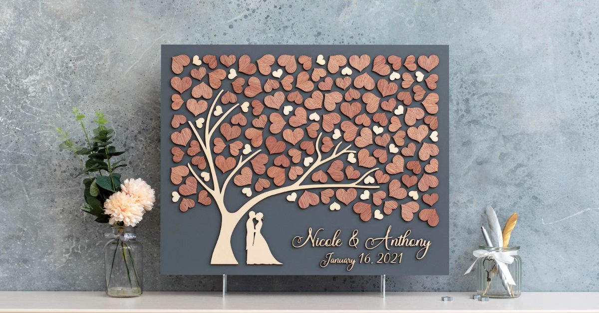 3D Love Tree Guest Book