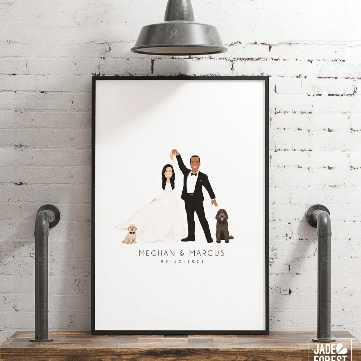 Cartoon Portrait Wedding Guest Book