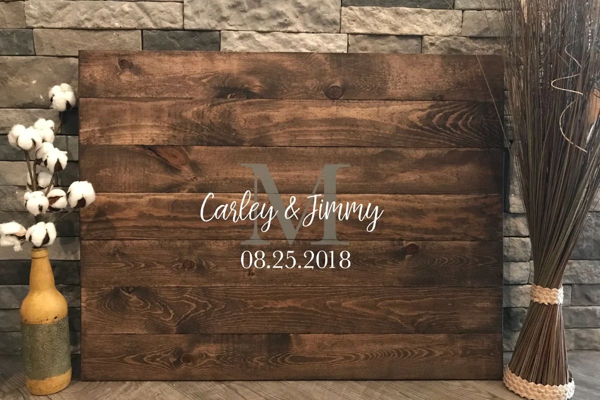 Monogram Wooden Guest Sign