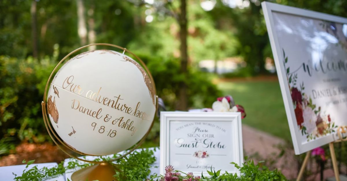XL Wedding Globe Guest Book