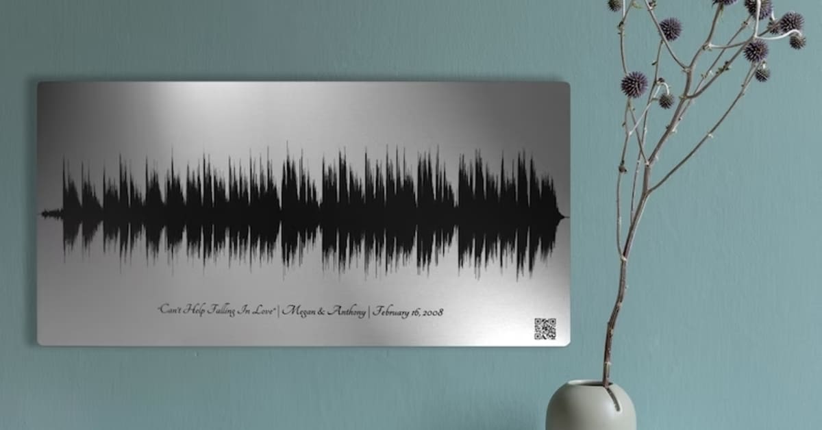 Sound Wave Art on Tin