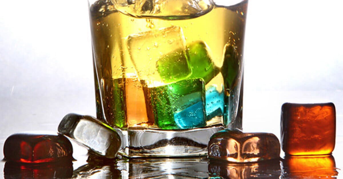 Colored Crystal Ice Cube