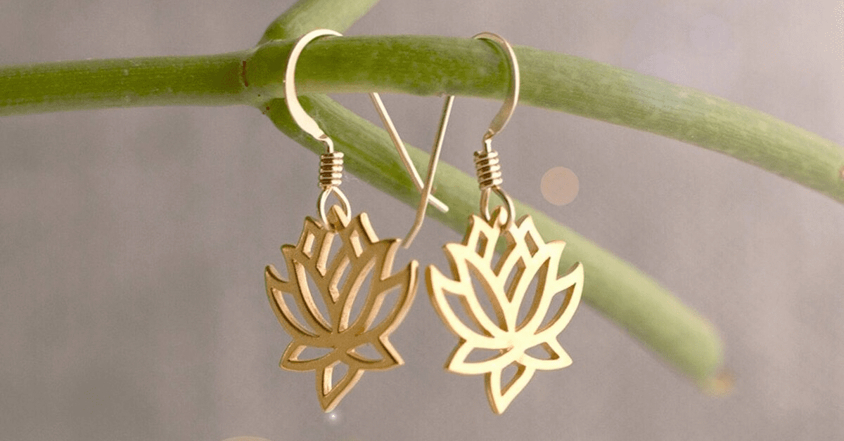 Dangling Lotus Earrings