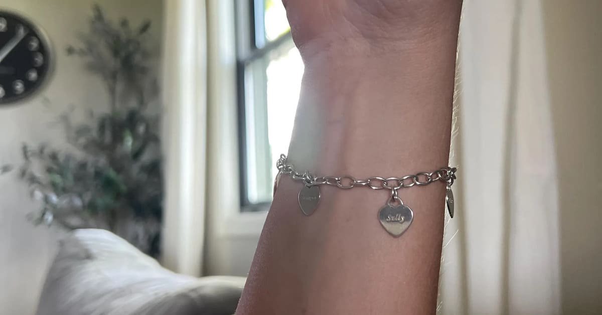 Gold Heart Charm Bracelet