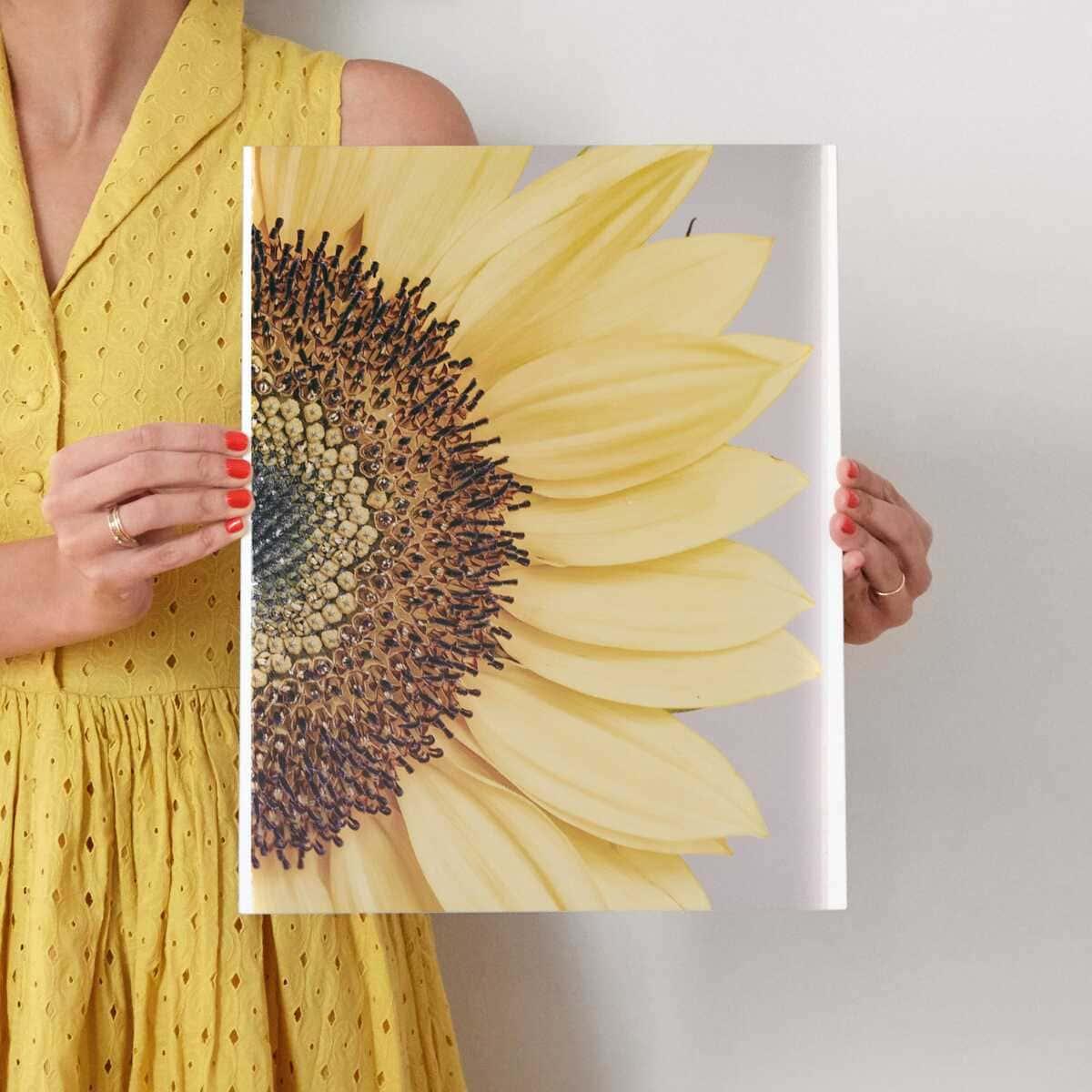 Half Sunflower Print