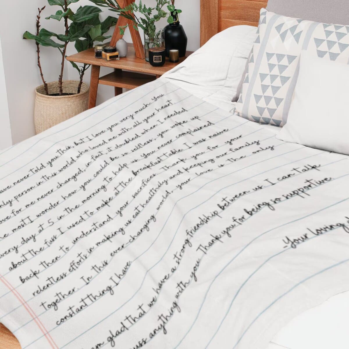 Love Letter Personalized Blankets