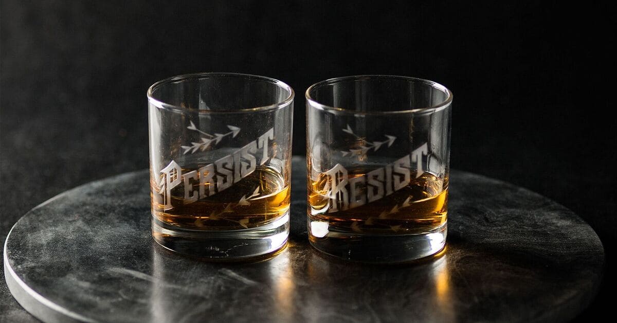 Love and Victory Resist & Persist Glass Set