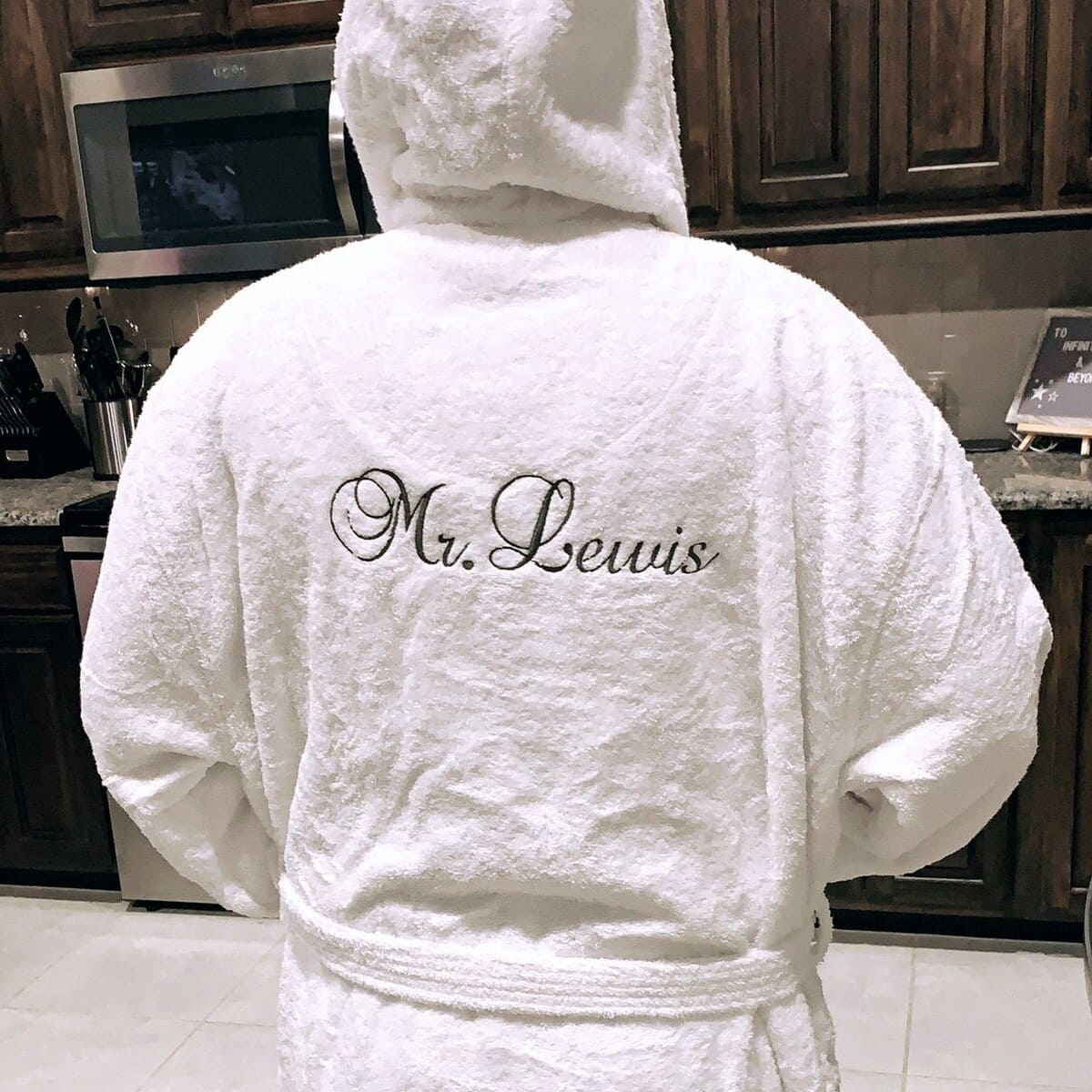 Monogrammed Terry Bathrobe