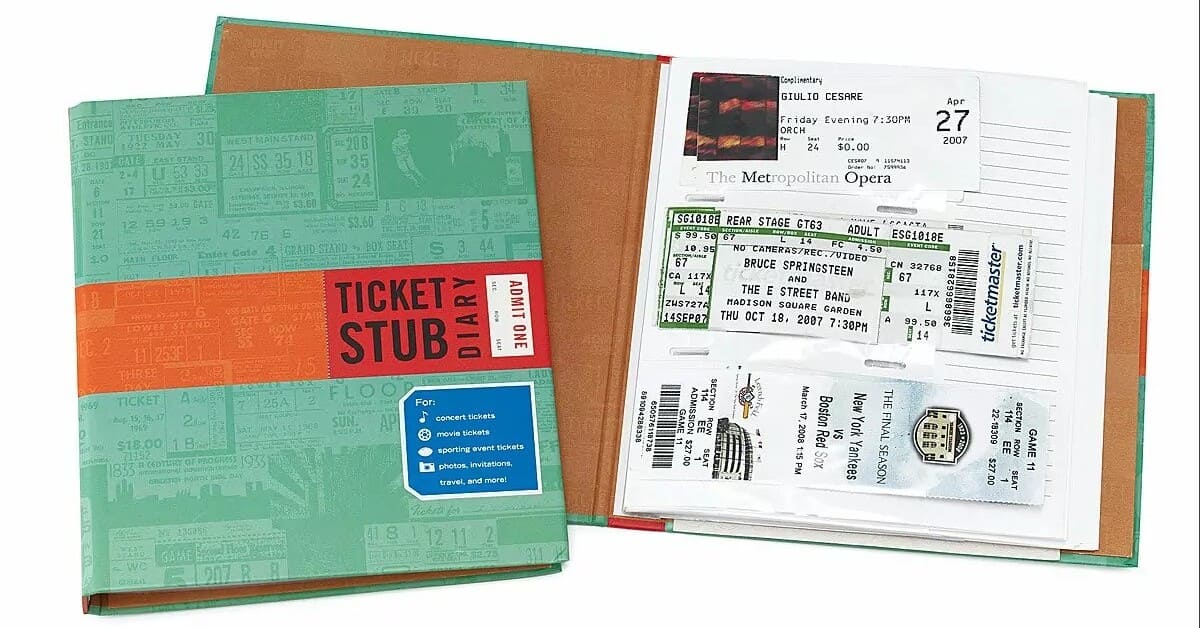 Movie Ticket Stub Diary