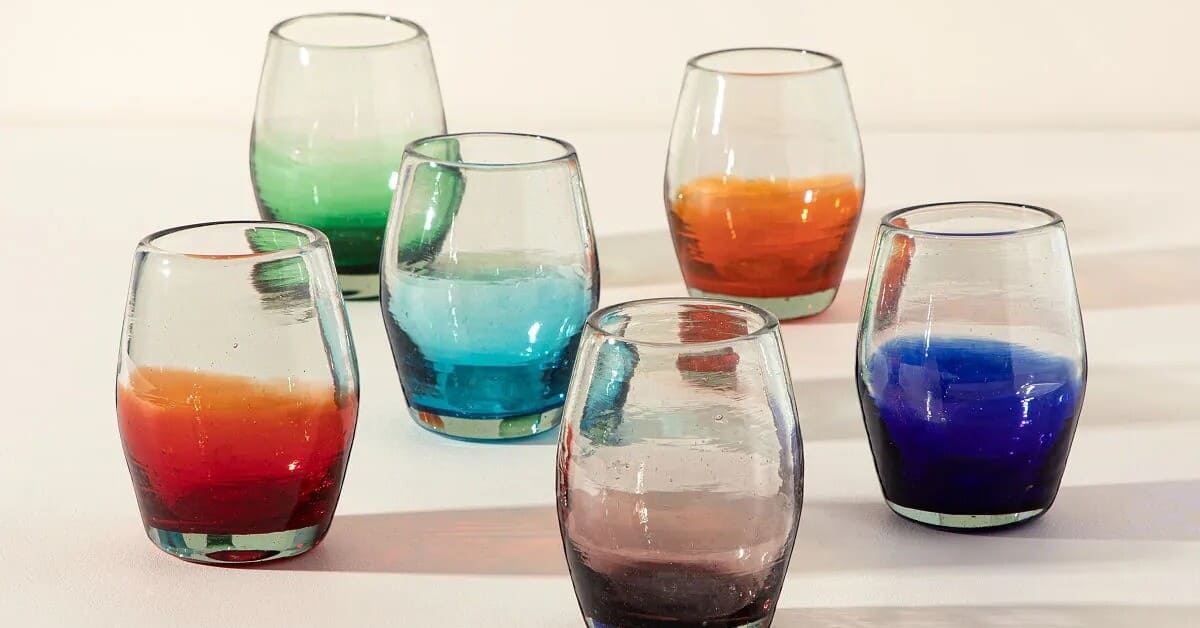 Ombre Stemless Wine Glass Set