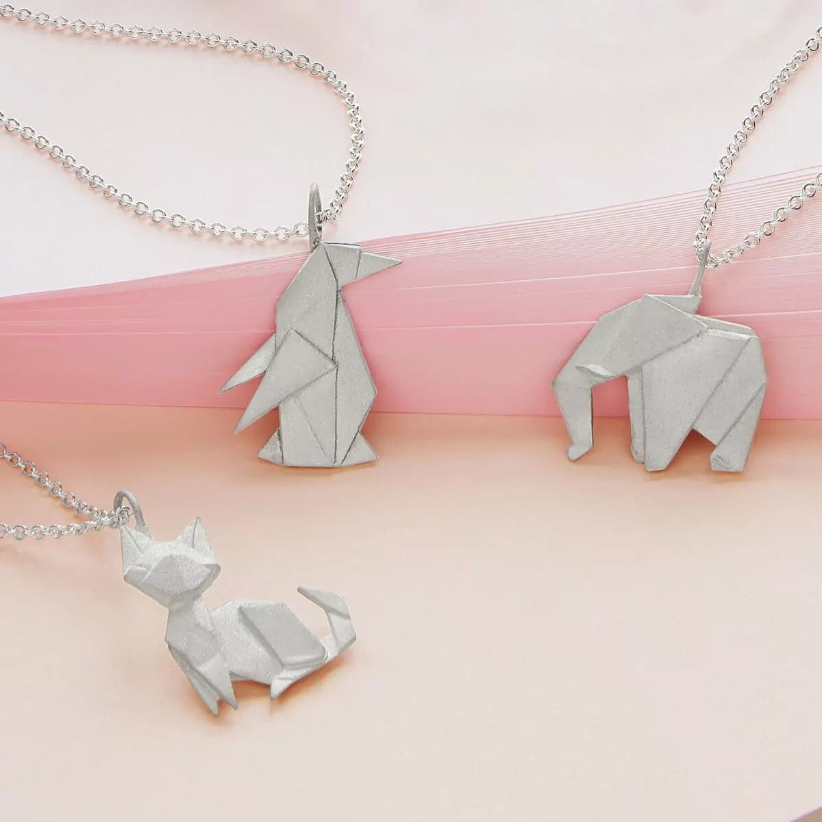 Origami Cat Necklace