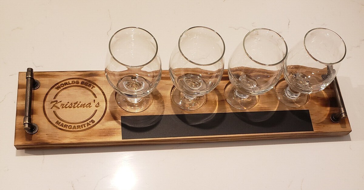 Personalized Beer or Whiskey Flight Set