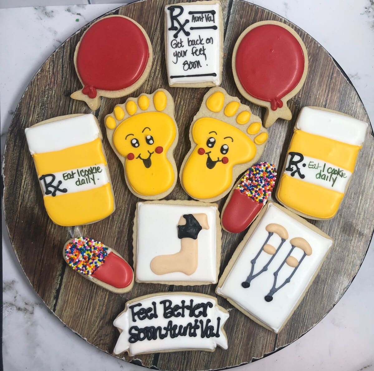 Personalized Sugar Cookies or Get Well Chocolate Covered Oreos